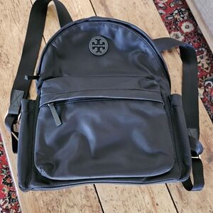 Tory Burch Black Logo Backpack